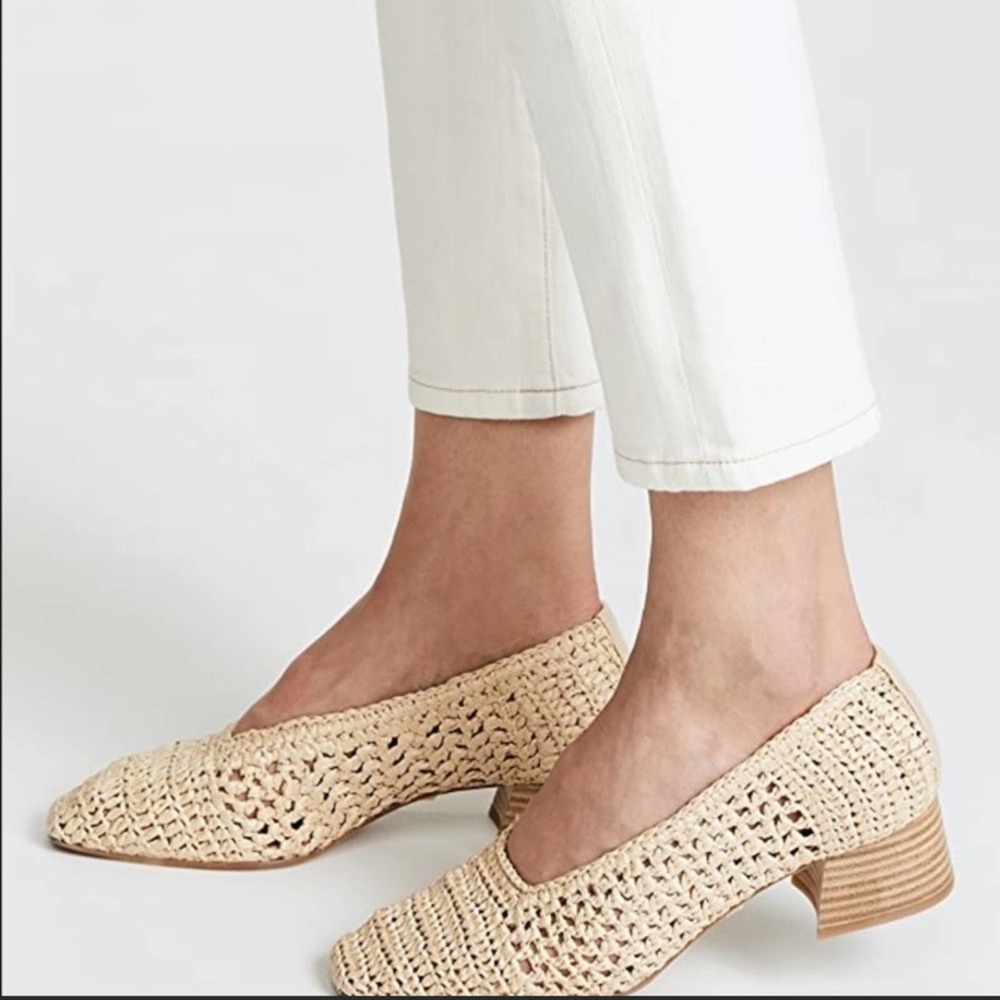 NWT Vicenza Raffia Brazilian heels size 5